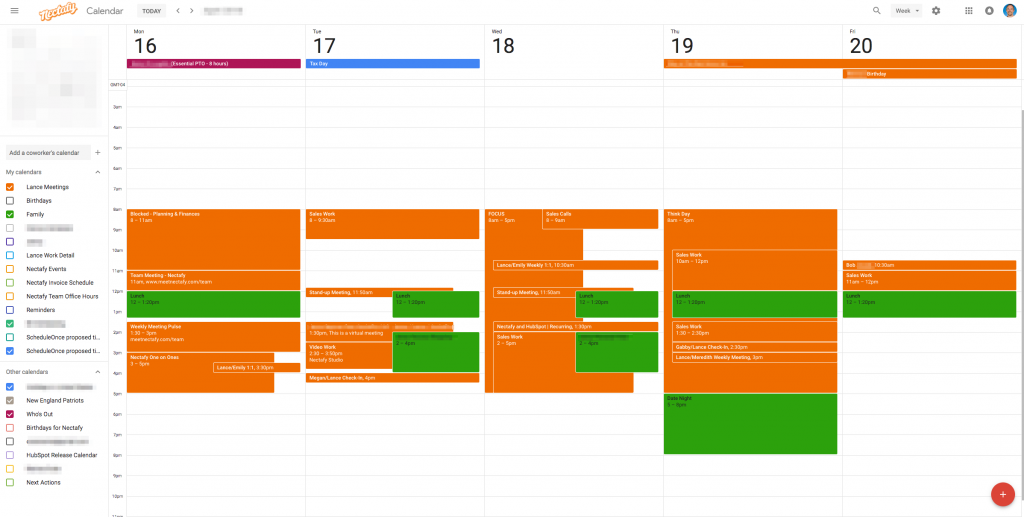 Lance's Calendar Screenshot